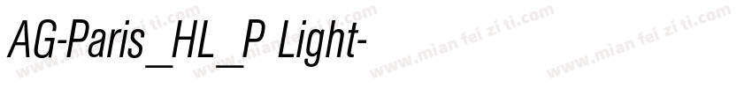 AG-Paris_HL_P Light字体转换